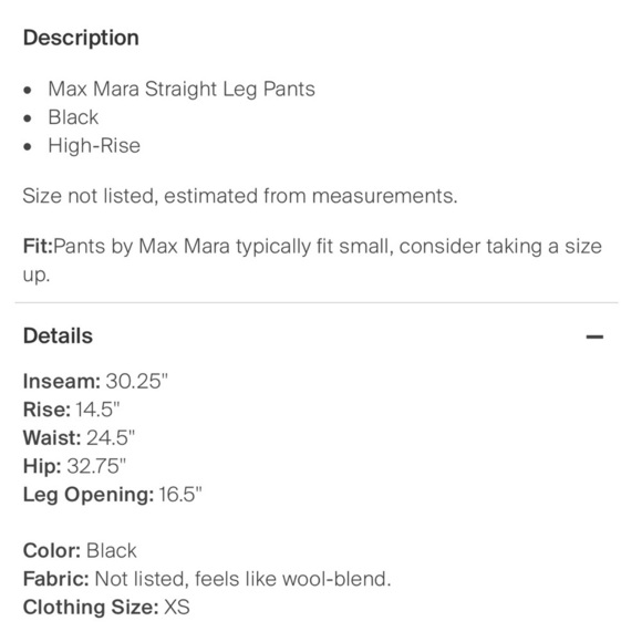 MaxMara pants size XS - Picture 3 of 3